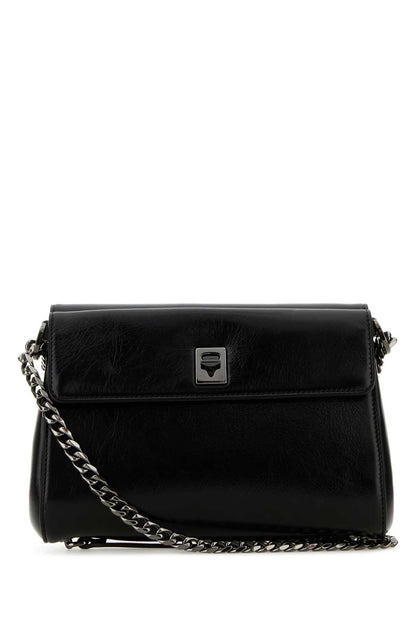 Valentino Garavani Women Black Leather Vlogo Shoulder by Luosophy
