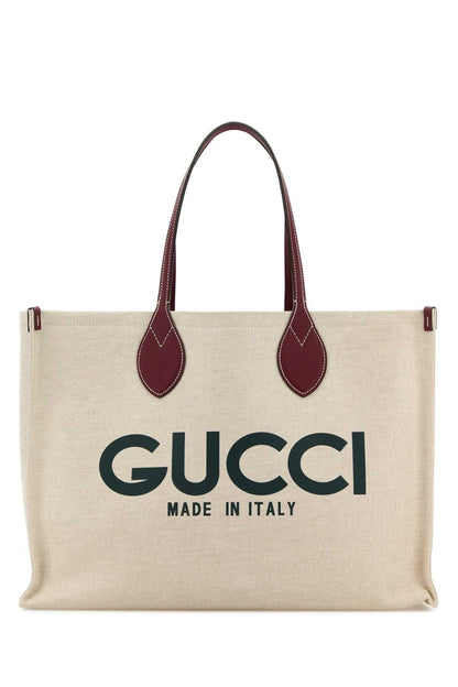 Gucci Women Sand Canvas Shopping Bag by Luosophy
