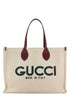 Gucci Women Sand Canvas Shopping Bag by Luosophy