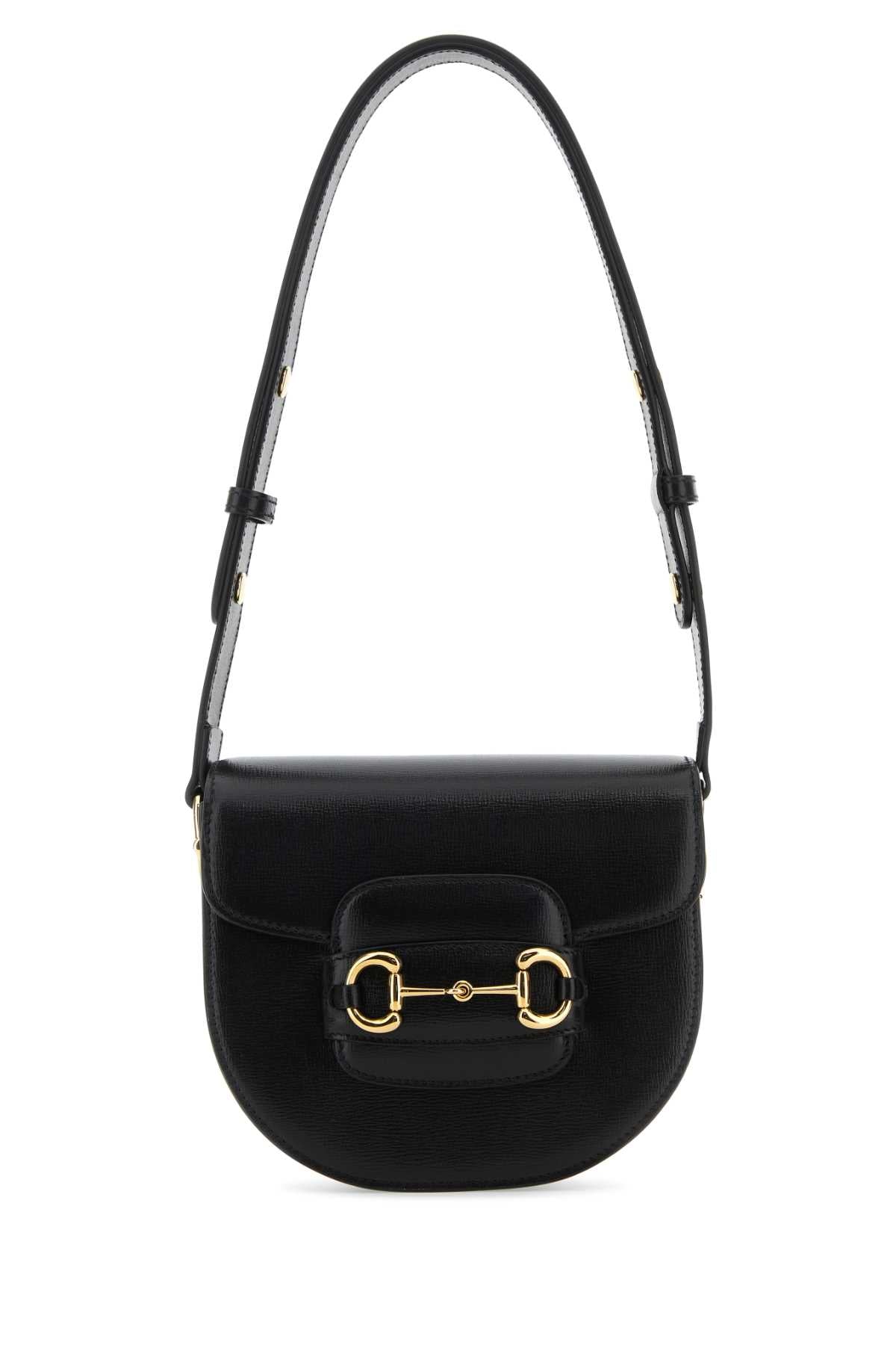 Gucci Women Black Leather Mini Gucci Horsebit 1955 Shoulder Bag by Luosophy