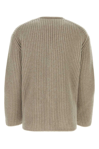 Bottega Veneta Men Cappuccino Wool Blend Cardigan by Luosophy