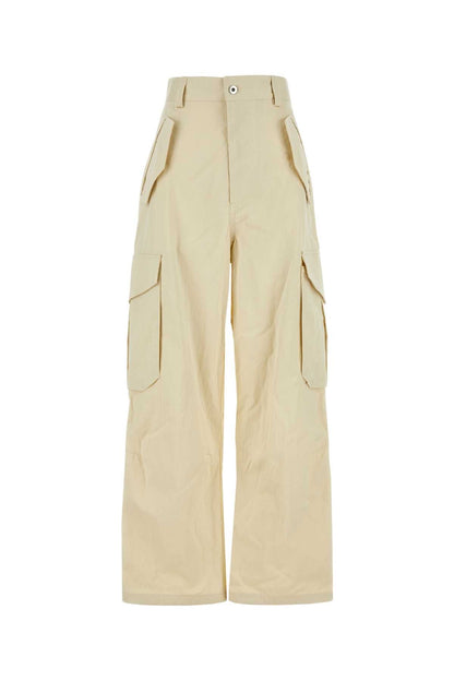Bottega Veneta Women Sand Cotton Blend Cargo Pant by Luosophy