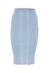 Bottega Veneta Women Pastel Light-Blue Cotton Skirt by Luosophy