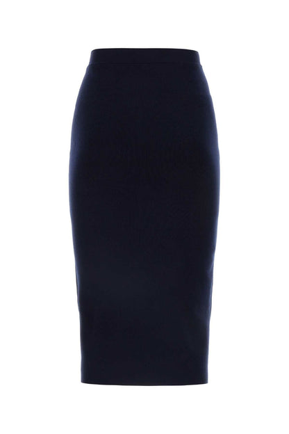 Bottega Veneta Women Midnight Blue Cashmere Blend Skirt by Luosophy