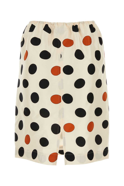 Bottega Veneta Women Printed Silk Skirt by Luosophy