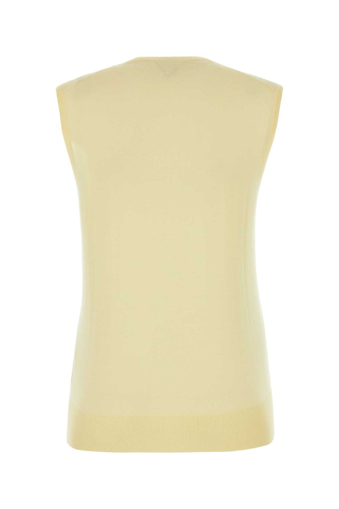 Bottega Veneta Women Pastel Yellow Cotton Blend Vest by Luosophy