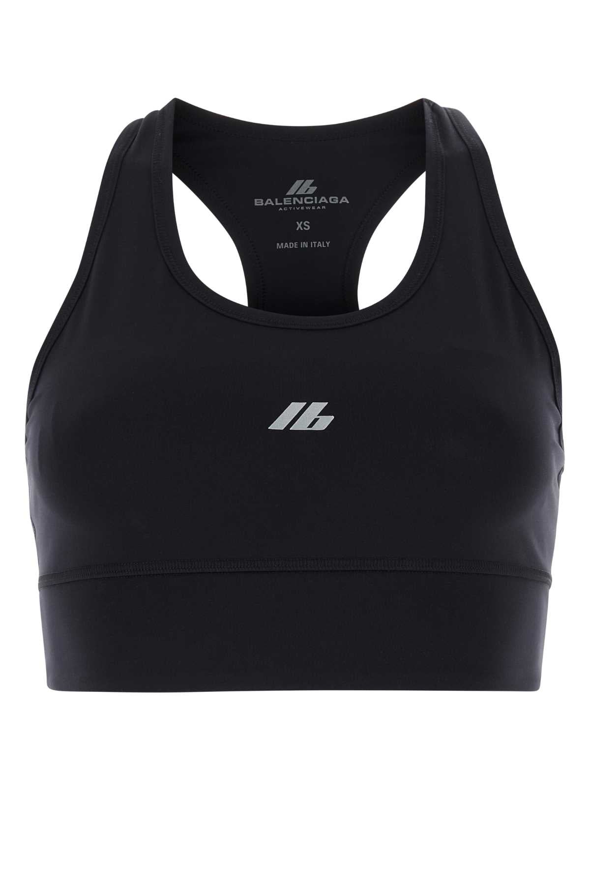 Balenciaga Women Black Stretch Nylon Crop-Top by Luosophy