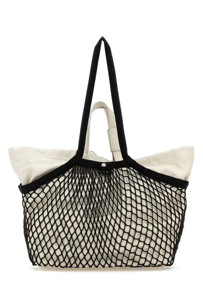 Balenciaga Women Two-Tone Canvas And Mesh Medium 24/7 Shopping Bag by Luosophy