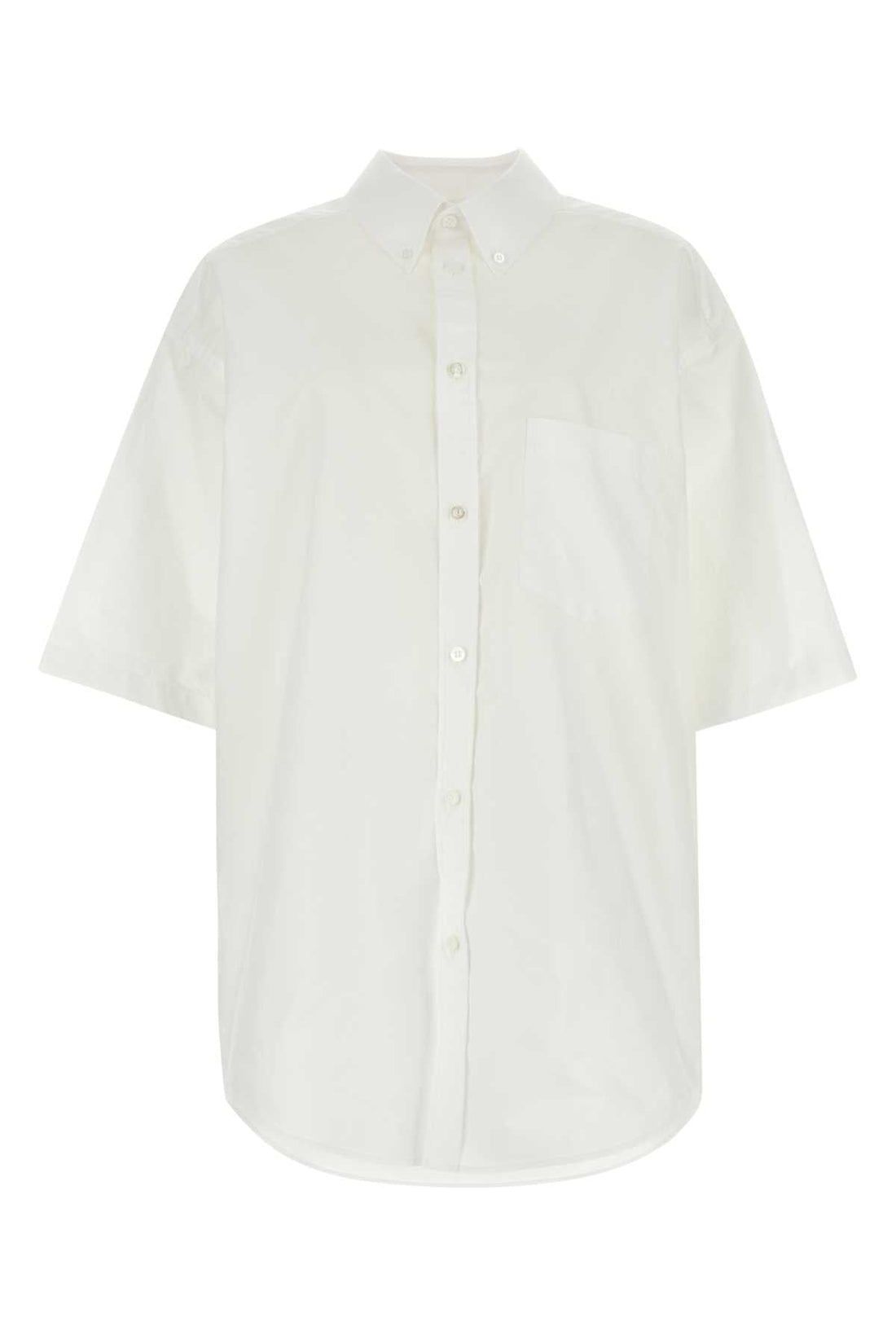 Balenciaga Women White Poplin Oversize Shirt by Luosophy