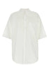 Balenciaga Women White Poplin Oversize Shirt by Luosophy