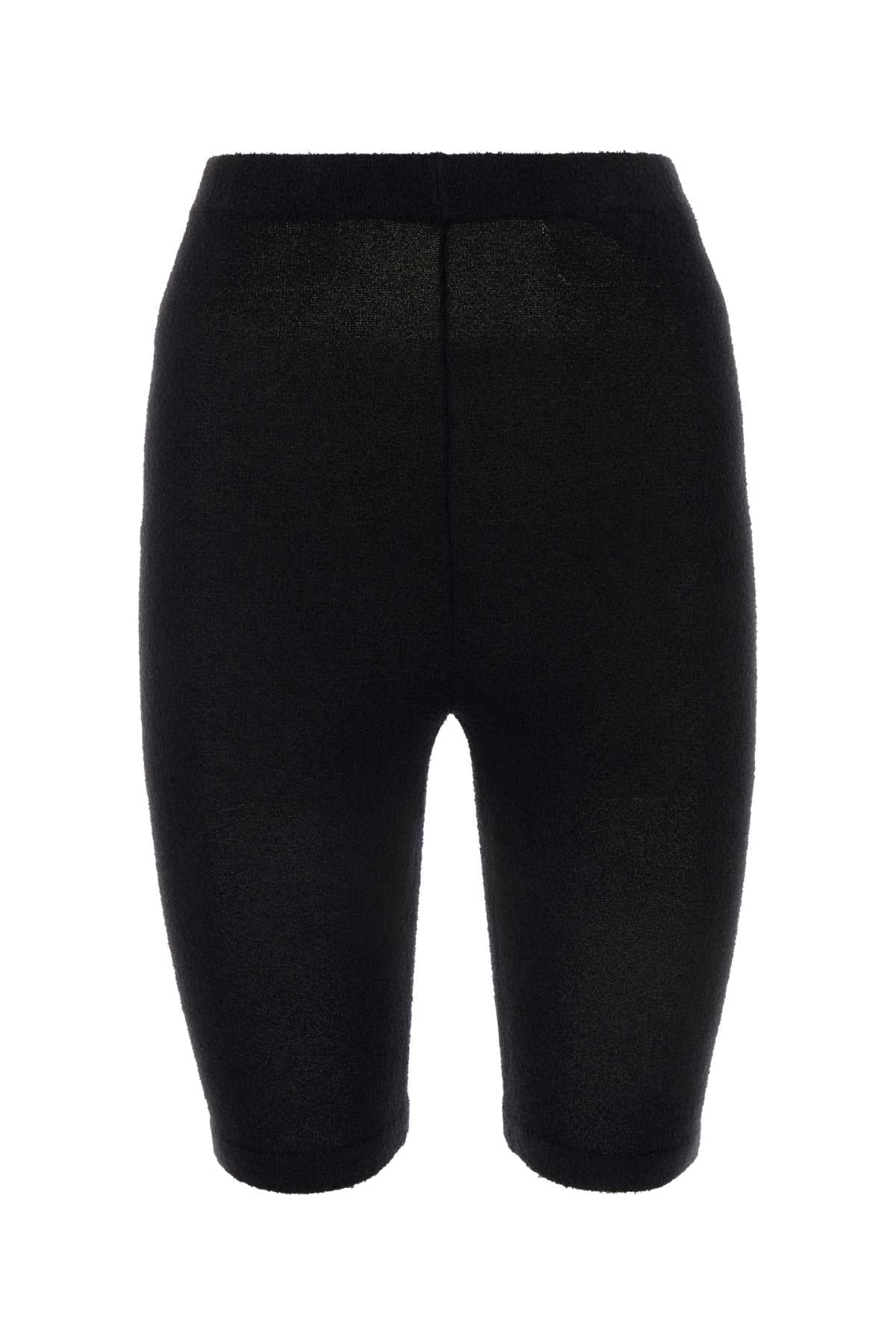 Balenciaga Women Black Stretch Terry Fabric Leggings by Luosophy