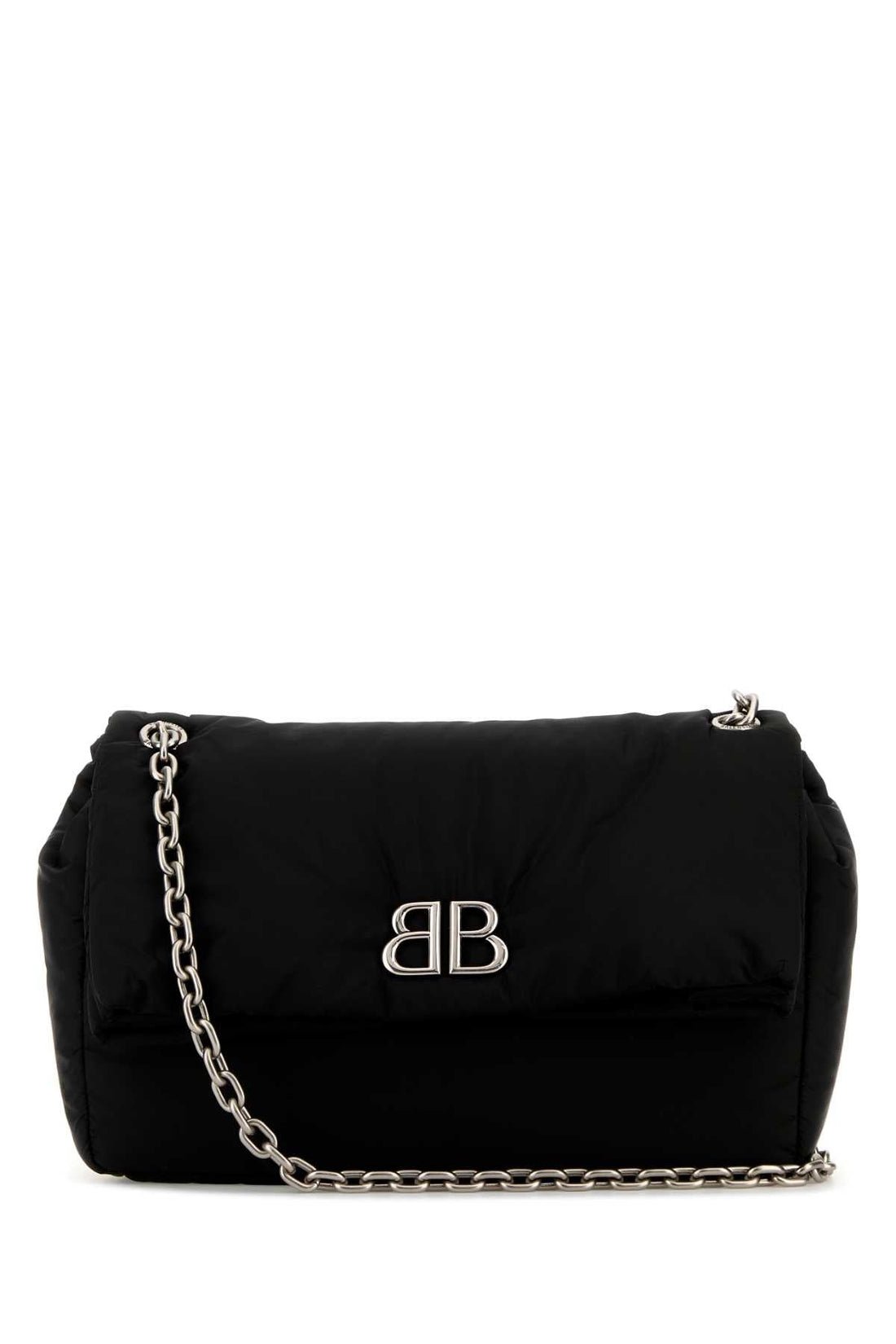 Balenciaga Women Black Nylon Medium Monaco Shoulder Bag by Luosophy