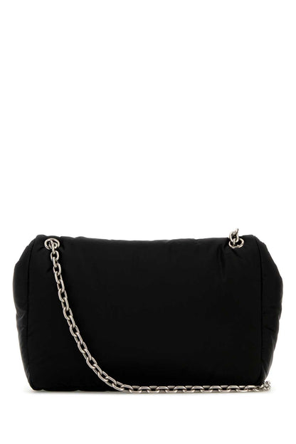 Balenciaga Women Black Nylon Medium Monaco Shoulder Bag by Luosophy