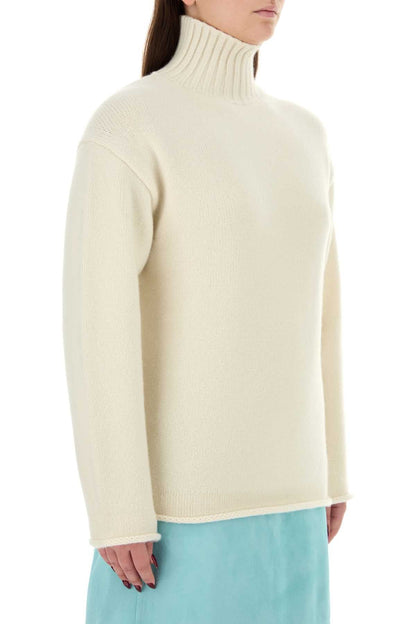 Bottega Veneta Women White Cashmere Sweater by Luosophy