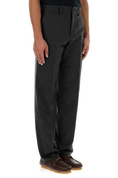 Fendi Men Dark Grey Stretch Cashmere Pant by Luosophy