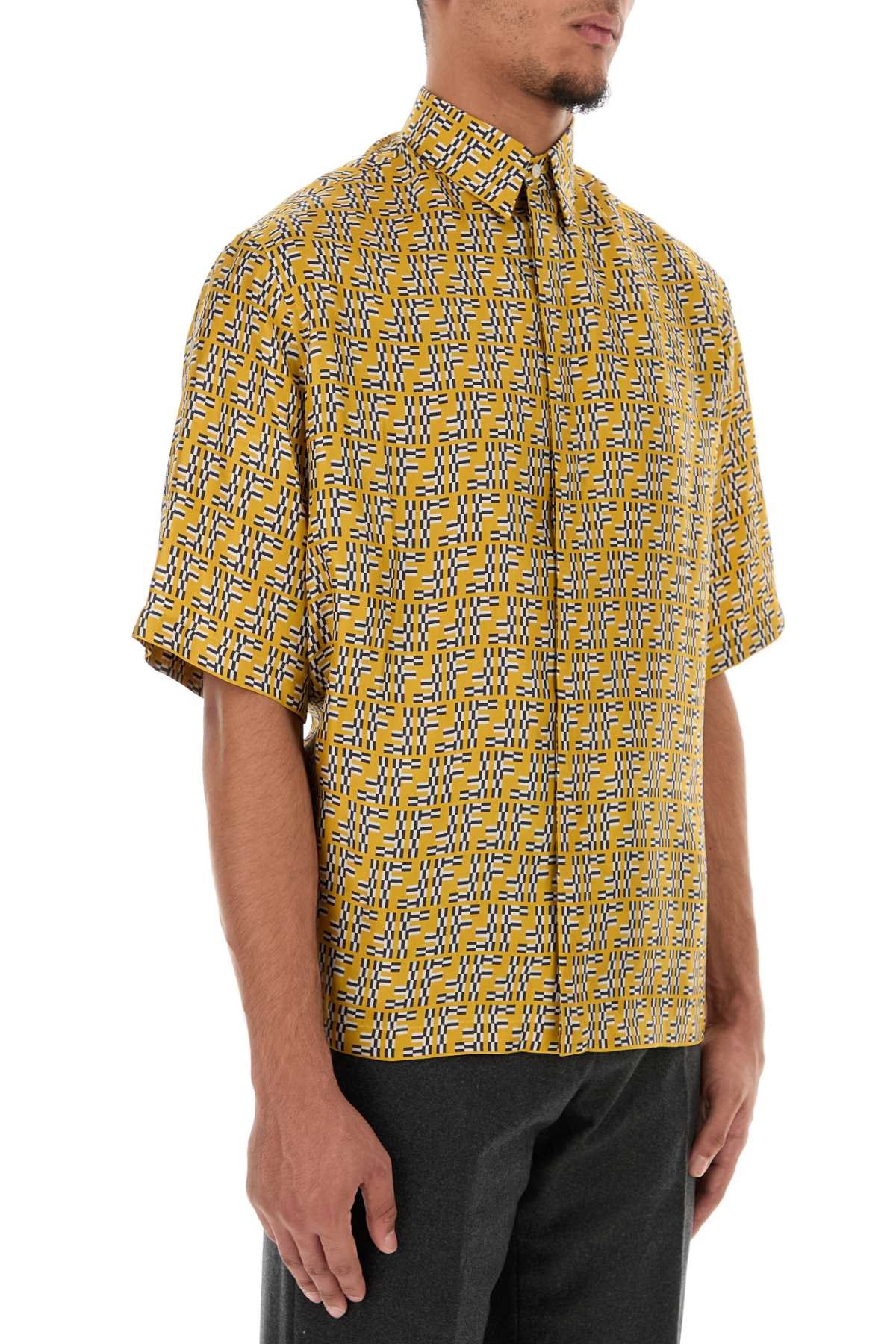 Fendi Men Printed Silk Shirt by Luosophy