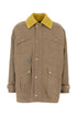 Fendi Men Cappuccino Canvas Coat by Luosophy