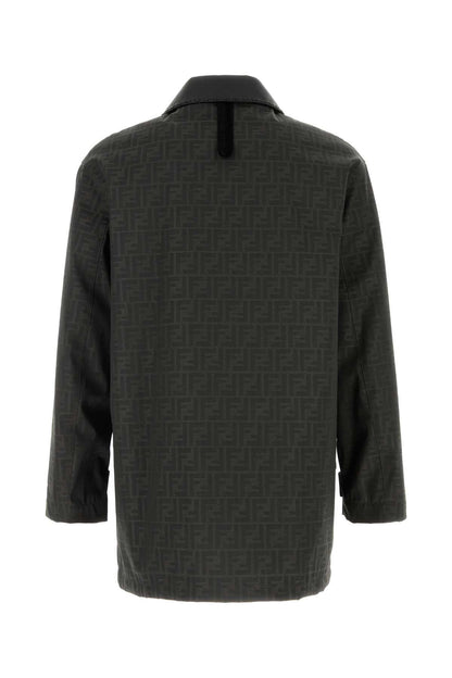 Fendi Men Embroidered Canvas Coat by Luosophy