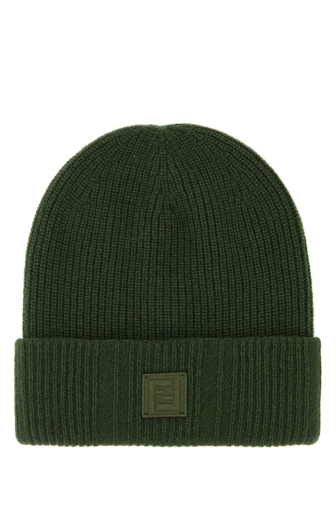 Fendi Men Green Wool Blend Beanie Hat by Luosophy