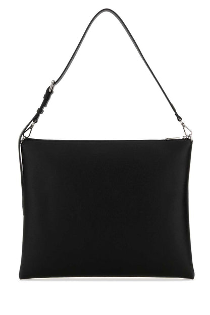 Fendi Men Black Leather Fendi After Fendi Roma Shoulder Bag by Luosophy