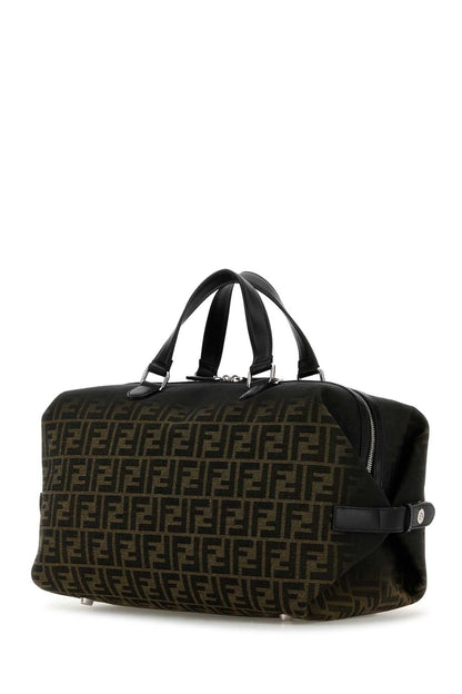 Fendi Men Embroidered Fabric Medium Fendi Siesta Ff Eclissi Travel Bag by Luosophy