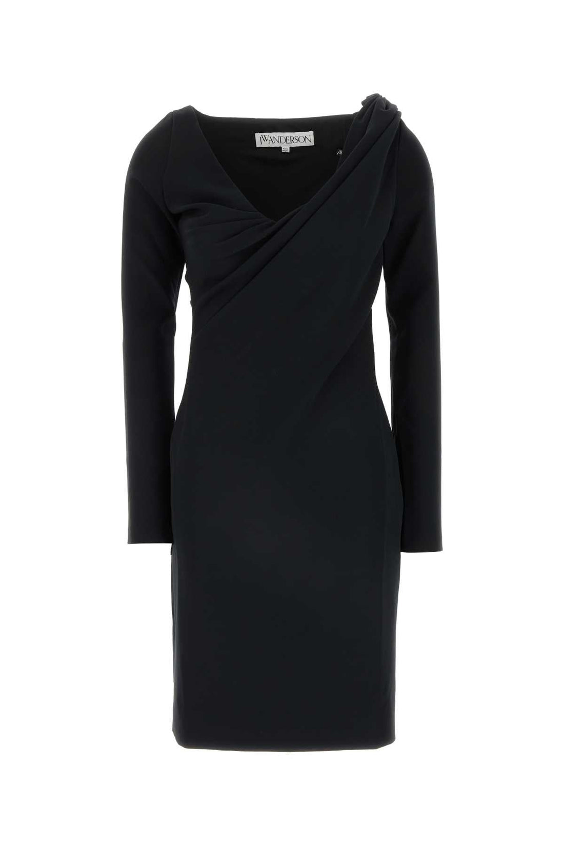 Jw Anderson Women Black Stretch Polyester Blend Dress by Luosophy
