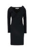 Jw Anderson Women Black Stretch Polyester Blend Dress by Luosophy