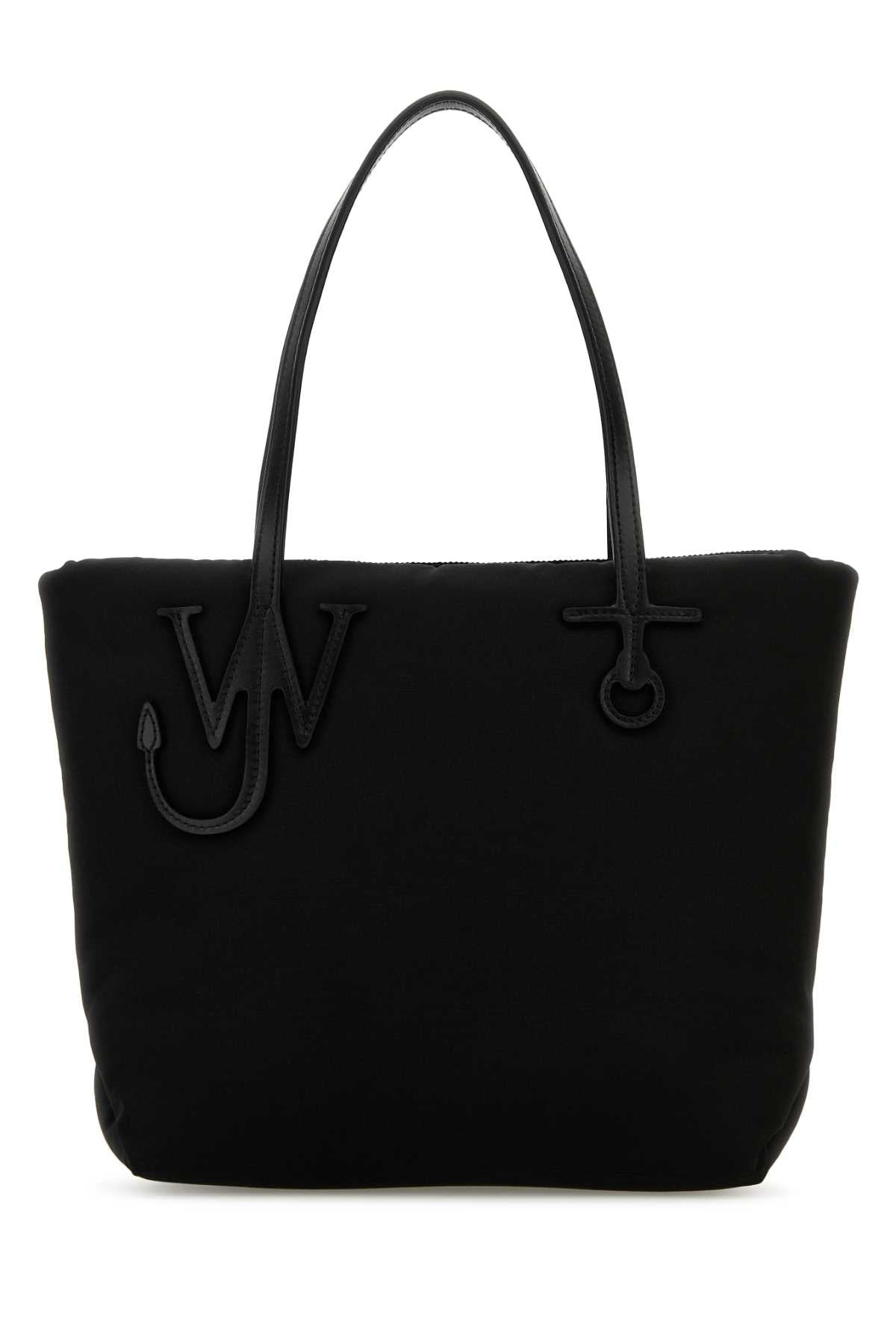 Jw Anderson Women Black Fabric Puffy Anchor Shopping Bag by Luosophy