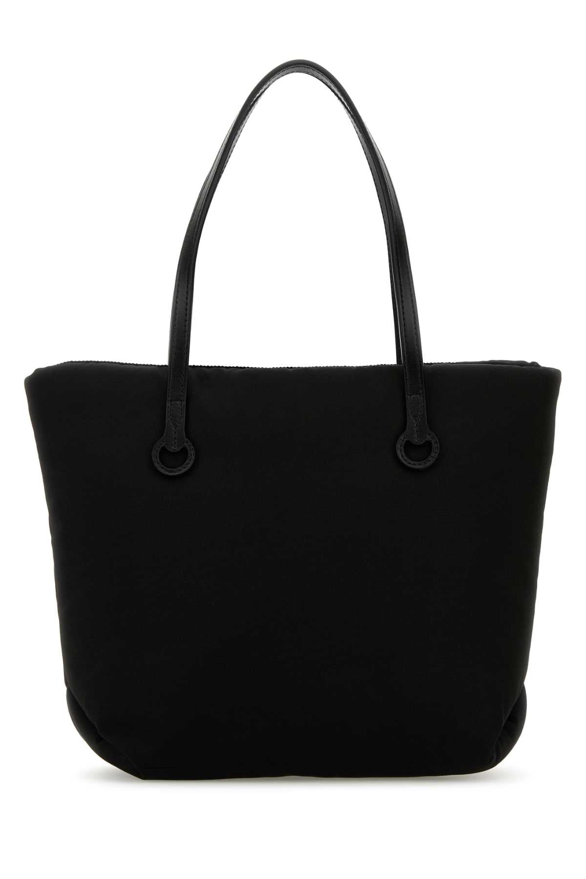 Jw Anderson Women Black Fabric Puffy Anchor Shopping Bag by Luosophy