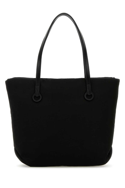 Jw Anderson Women Black Fabric Puffy Anchor Shopping Bag by Luosophy