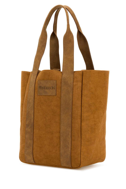 Jw Anderson Women Camel Canvas Workwear Shopping Bag by Luosophy