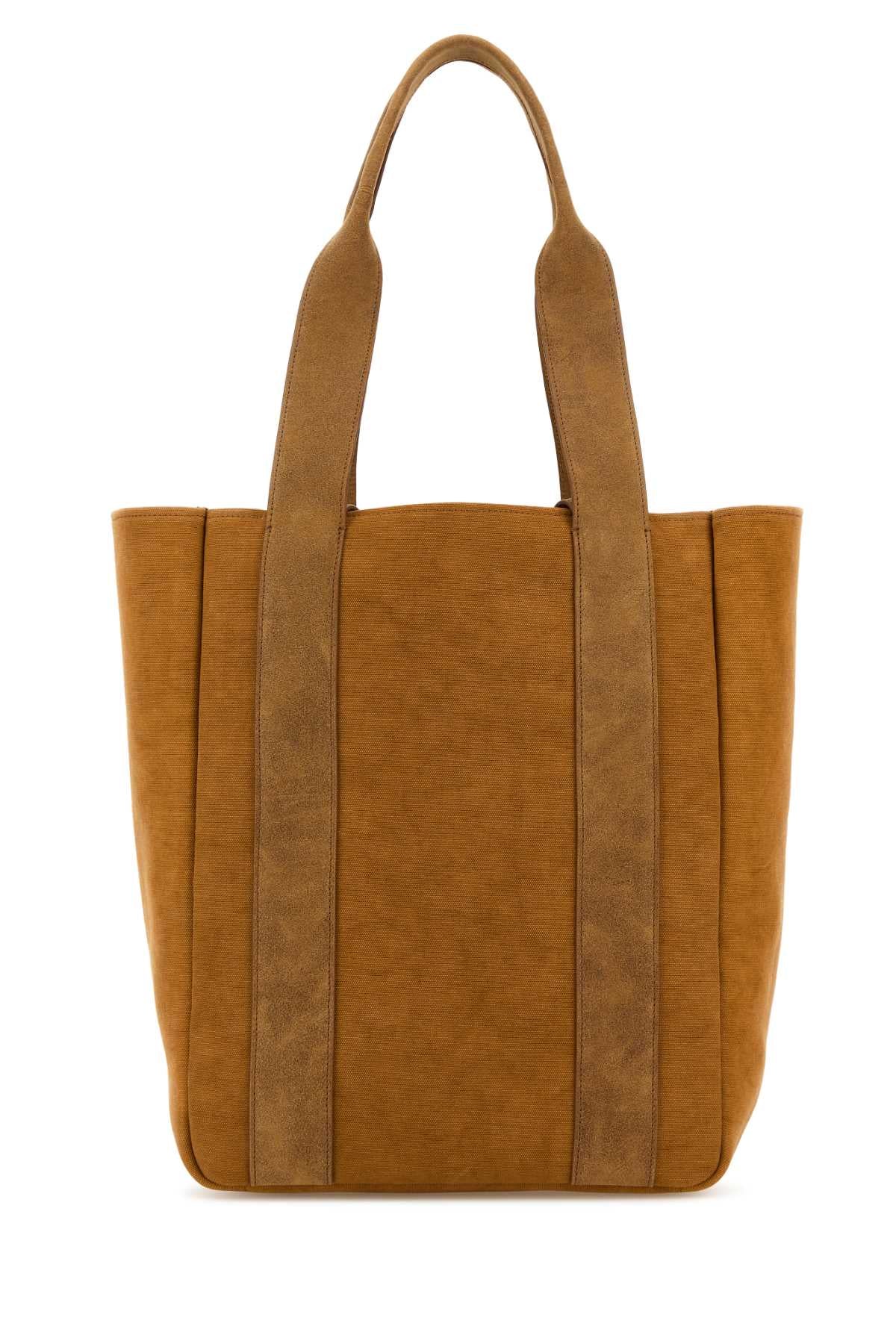 Jw Anderson Women Camel Canvas Workwear Shopping Bag by Luosophy