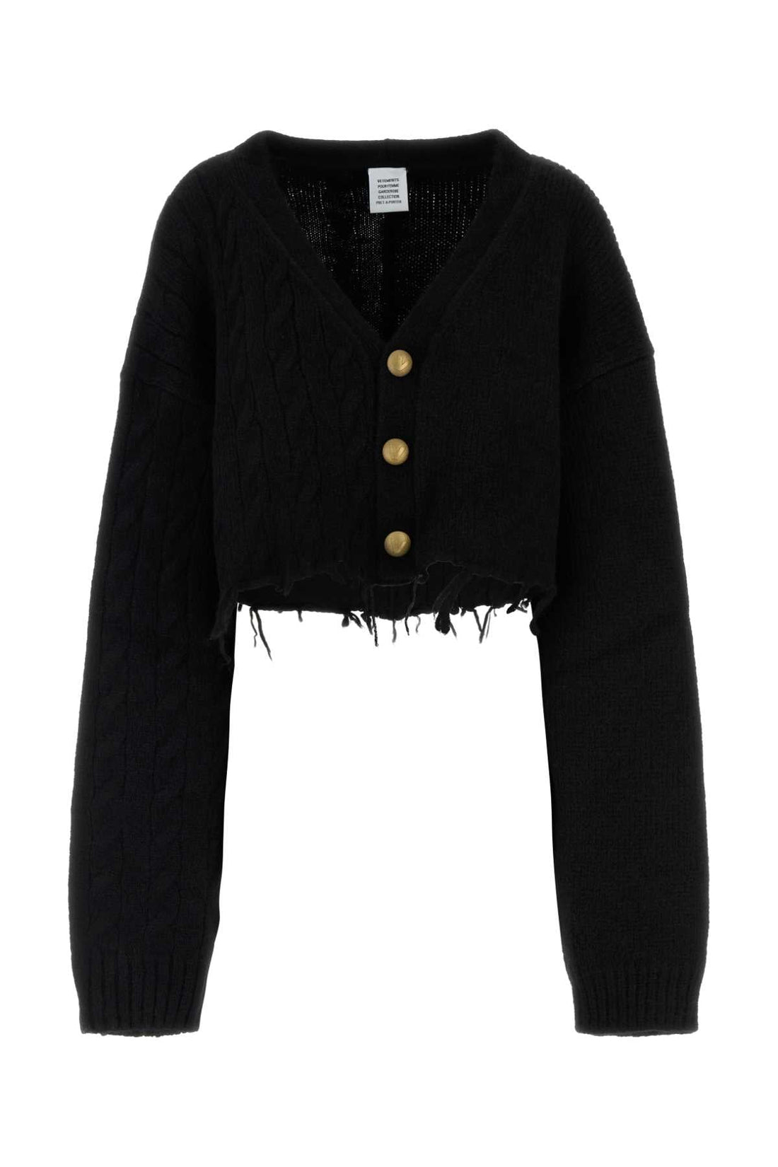 Vetements Women Black Alpaca Blend Cardigan  DestGlow