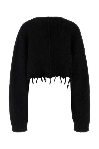 Vetements Women Black Alpaca Blend Cardigan  DestGlow