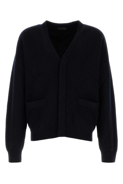 Prada Men Dark Blue Cashmere Cardigan by Luosophy