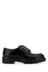Prada Men Black Leather Lace-Up Shoes by Luosophy