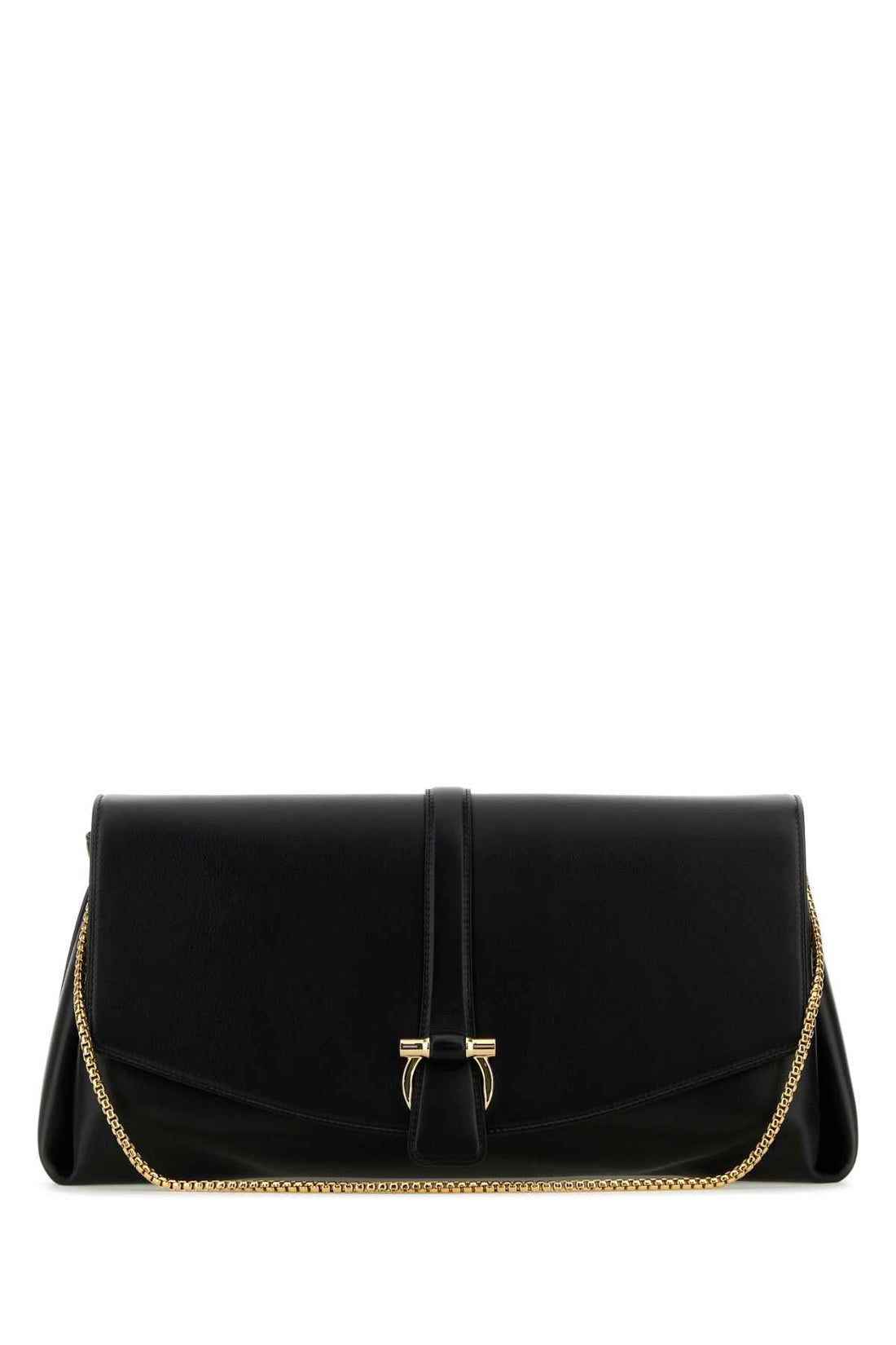 Salvatore Ferragamo Women Black Leather Large Crossbody Bag by Luosophy