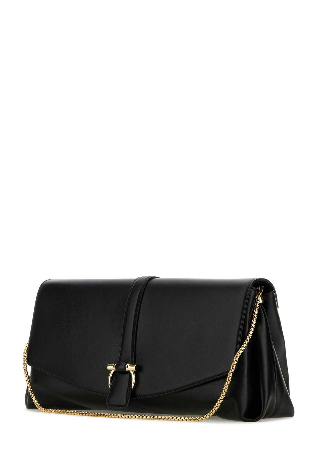 Salvatore Ferragamo Women Black Leather Large Crossbody Bag by Luosophy