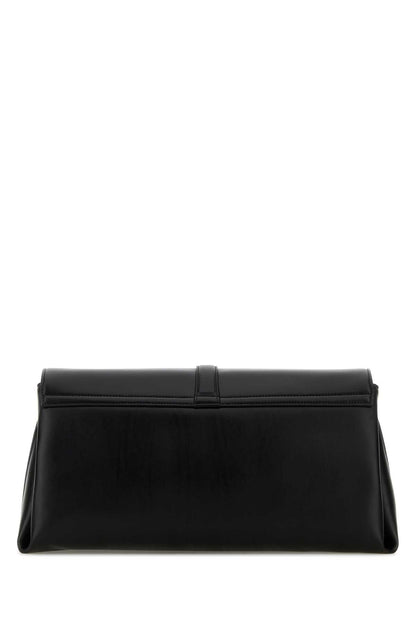 Salvatore Ferragamo Women Black Leather Large Crossbody Bag by Luosophy
