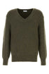 Salvatore Ferragamo Men Dark Green Cashmere Sweater by Luosophy