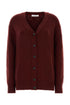 Salvatore Ferragamo Women Burgundy Cashmere Blend Cardigan by Luosophy
