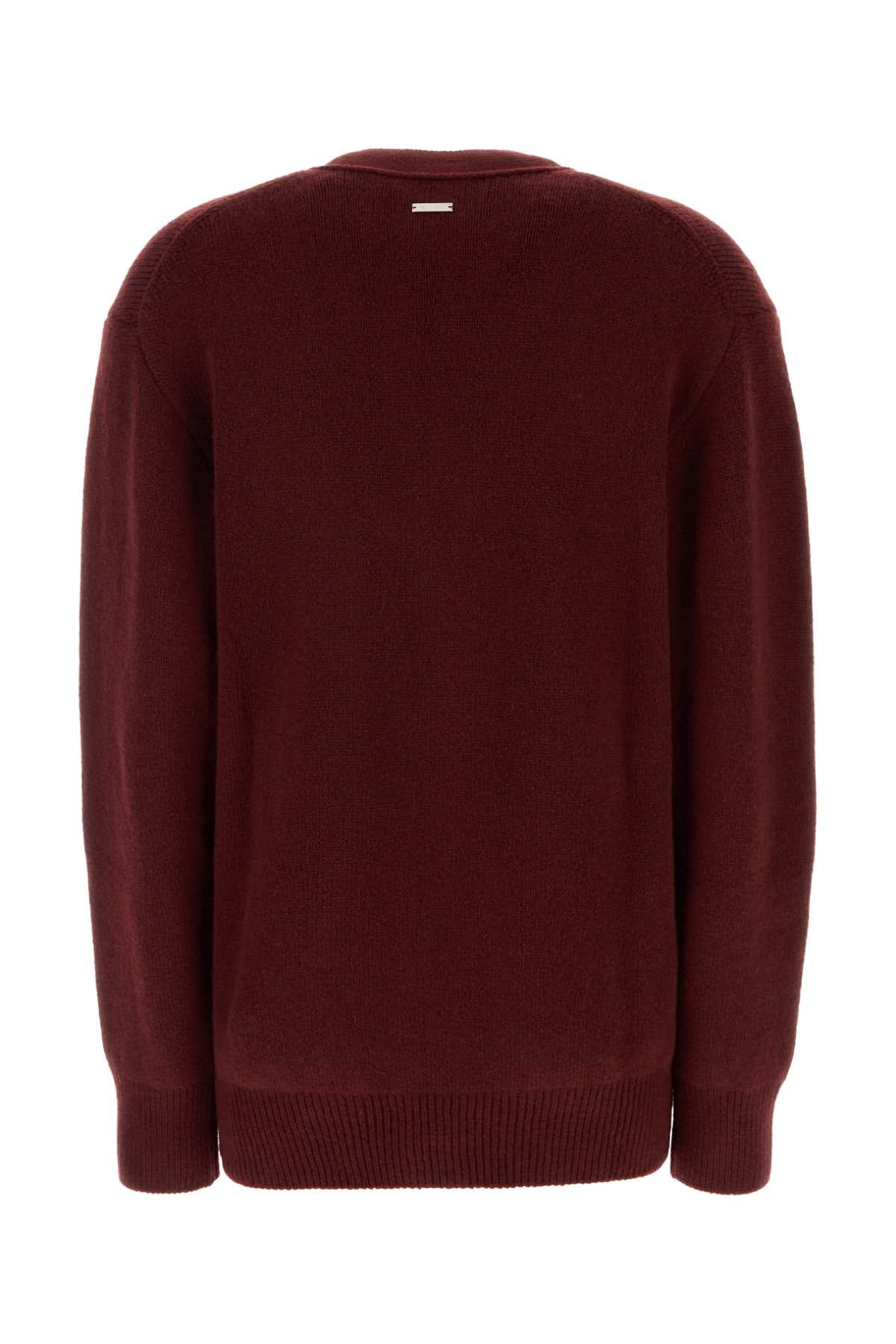Salvatore Ferragamo Women Burgundy Cashmere Blend Cardigan by Luosophy