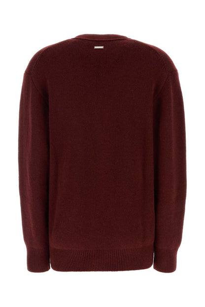 Salvatore Ferragamo Women Burgundy Cashmere Blend Cardigan by Luosophy