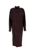 Salvatore Ferragamo Women Burgundy Satin Dress by Luosophy