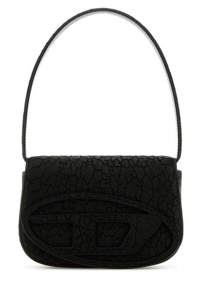 Diesel Women Black Leather 1Dr Shoulder Bag by Luosophy