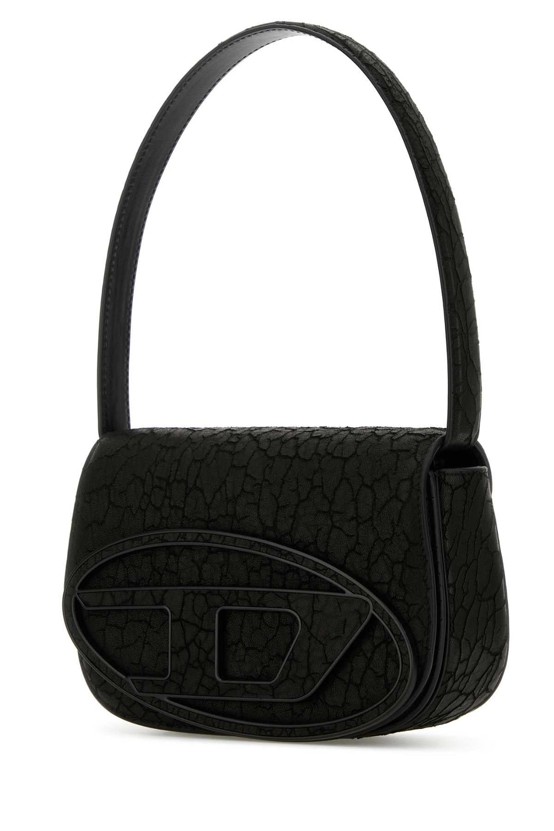 Diesel Women Black Leather 1Dr Shoulder Bag by Luosophy