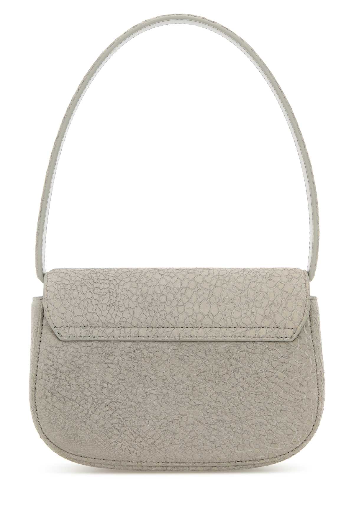 Diesel Women Light Grey Leather 1Dr Shoulder Bag by Luosophy