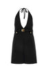 Miu Miu Women Black Stretch Wool Dress by Luosophy