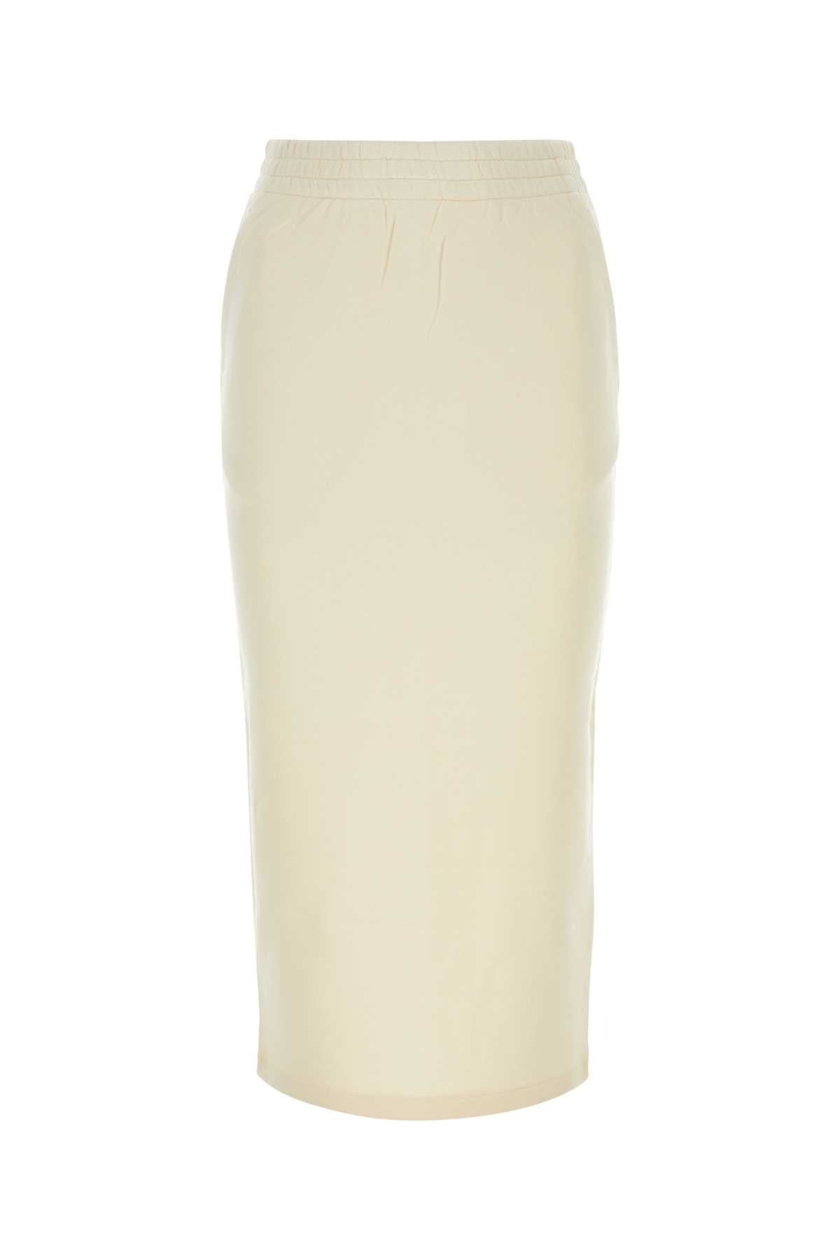 Prada Women Cream Cotton Skirt by Luosophy