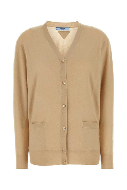 Prada Women Beige Cashmere Cardigan by Luosophy